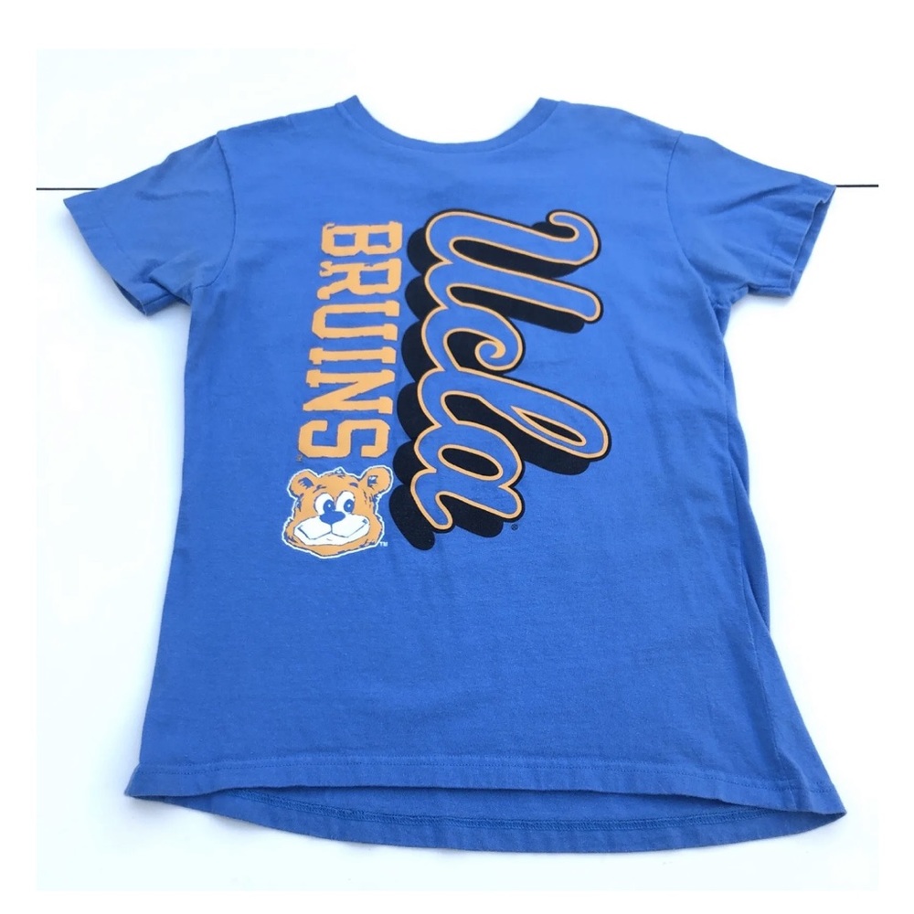 Vintage UCLA T Shirt Glitter Joe Bruin Bear NCAA Blue Gold Large Game Gear